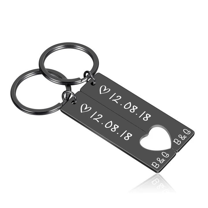 Personalisierter Paar Schlüsselanhänger